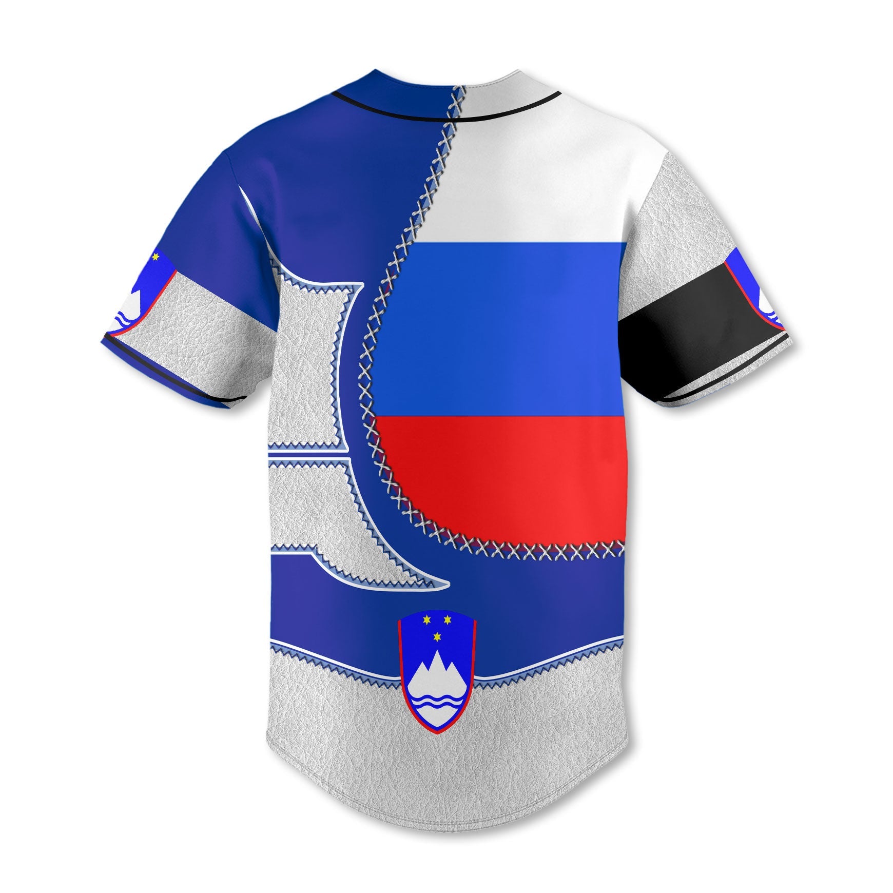 Slovenia Baseball Jersey Flag & Coat Of Arms Leather Style