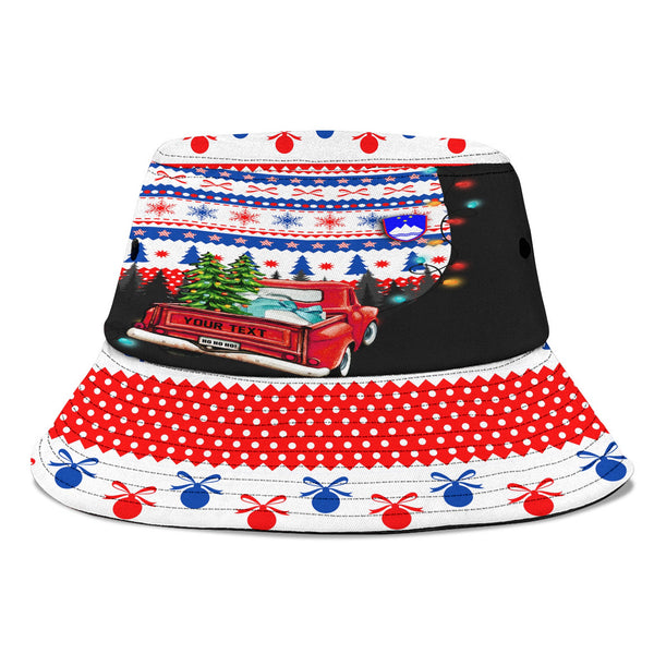 Slovenia Bucket Hat Coat Of Arms Christmas Style