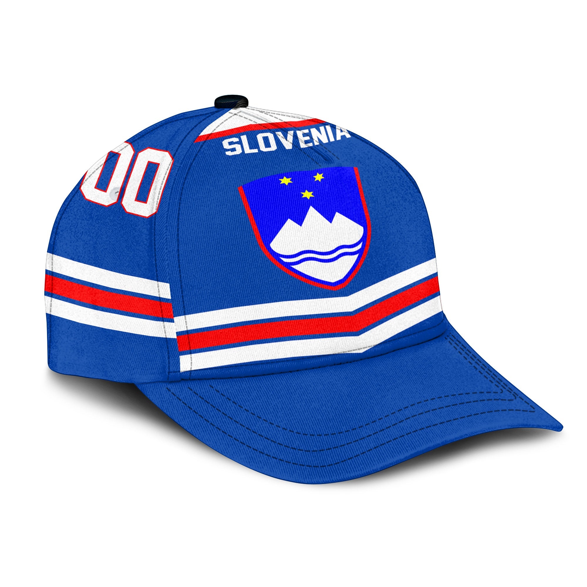 Slovenia Classic Cap Flag & Coat Of Arms Hockey Style