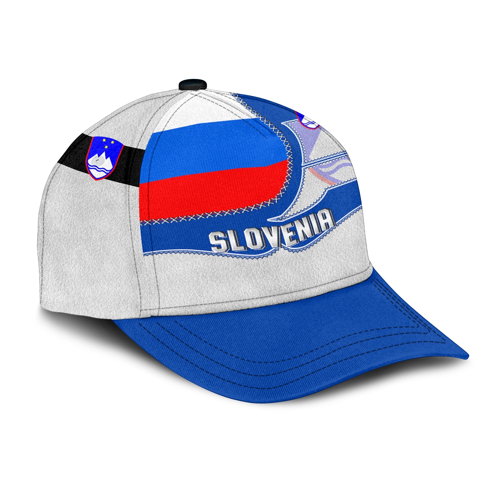 Slovenia Classic Cap Flag & Coat Of Arms Leather Style