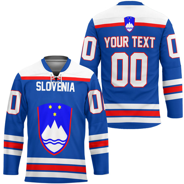 Slovenia Hockey Jersey Flag & Coat Of Arms Hockey Style