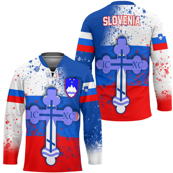 Slovenia Hockey Jersey Flag & Coat Of Arms Orthodox Style