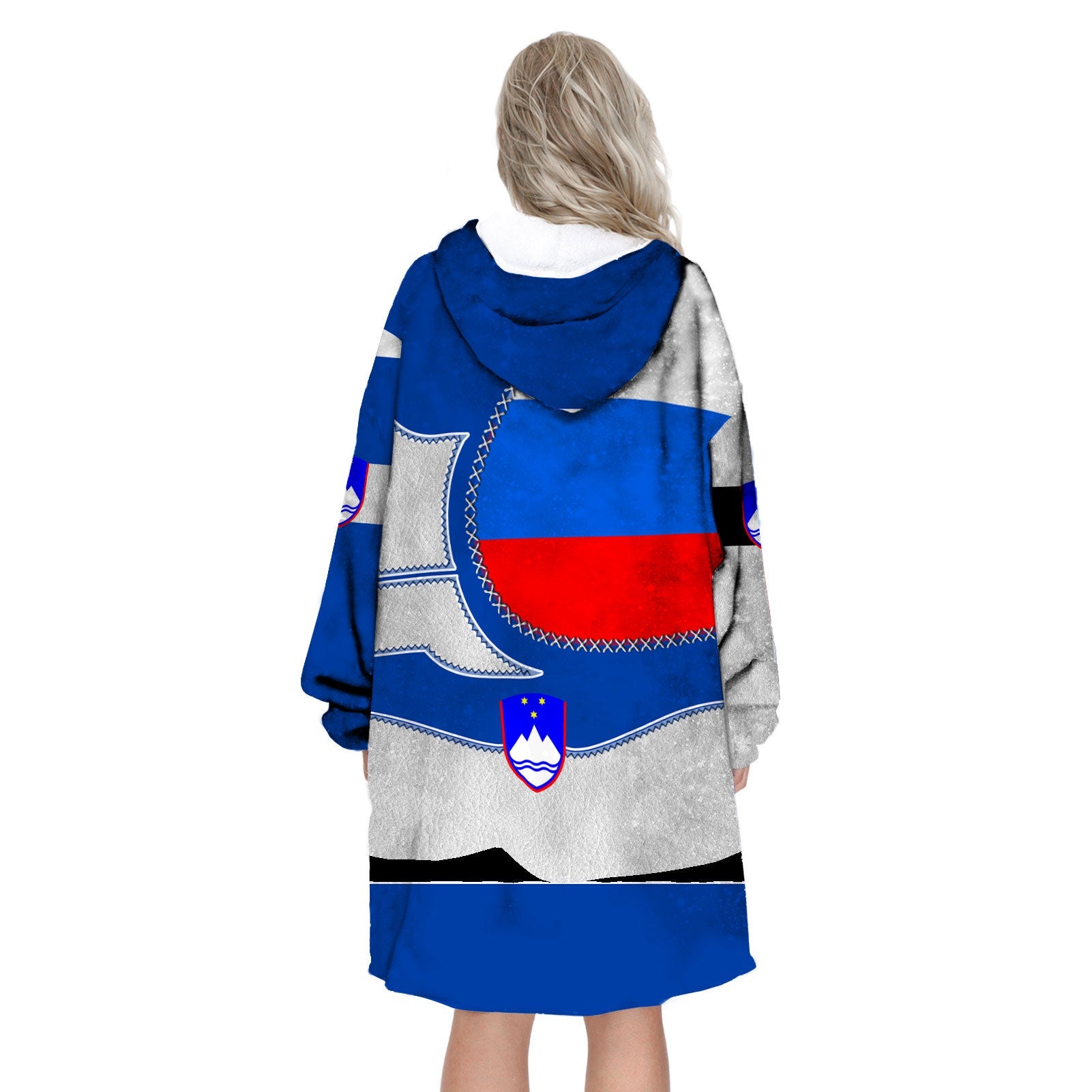 Slovenia Hoodie Blanket Flag & Coat Of Arms Leather Style