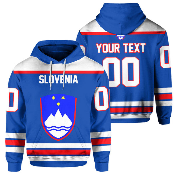 Slovenia Hoodie Flag & Coat Of Arms Hockey Style