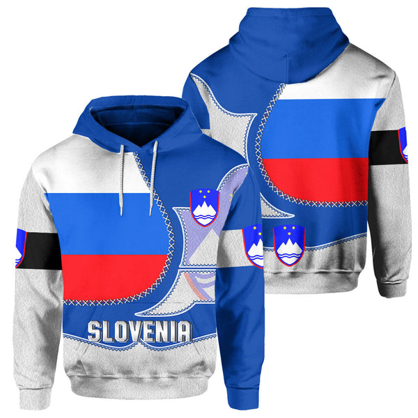 Slovenia Hoodie Flag & Coat Of Arms Leather Style