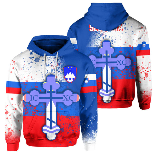 Slovenia Hoodie Flag & Coat Of Arms Orthodox Style