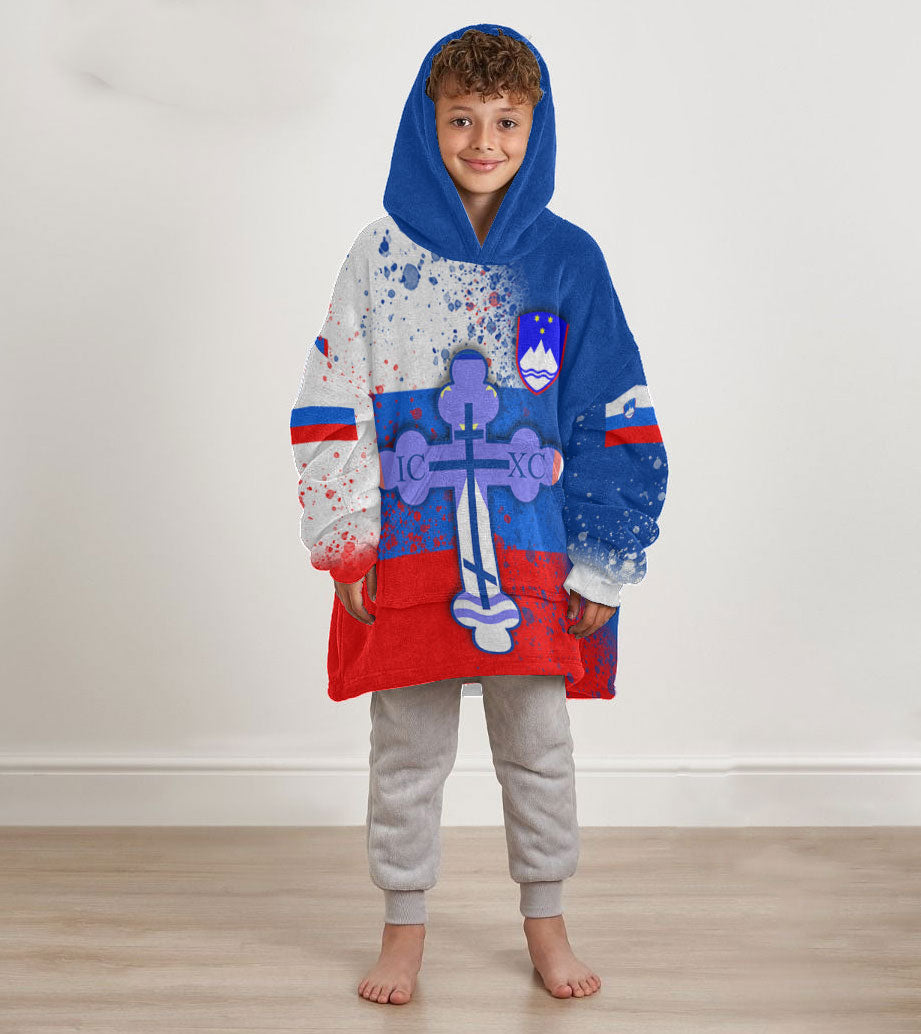 Slovenia Kid Snug Hoodie Flag & Coat Of Arms Orthodox Style