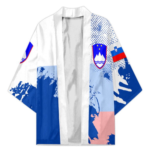 Slovenia Kimono Flag & Coat Of Arms Paint Style