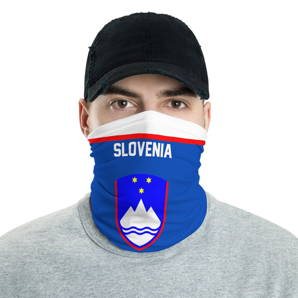 Slovenia Neck Gaiter Flag & Coat Of Arms Hockey Style