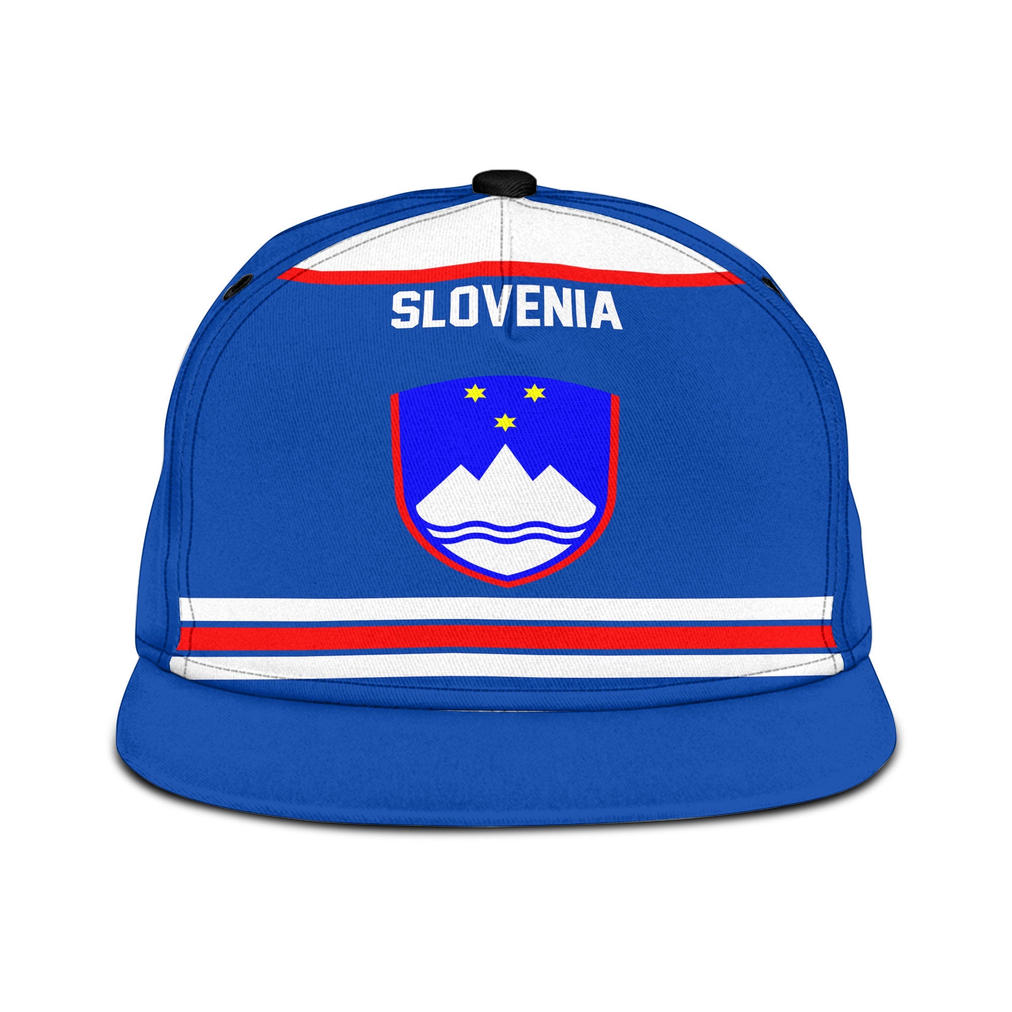 Slovenia Snapback Hat Flag & Coat Of Arms Hockey Style