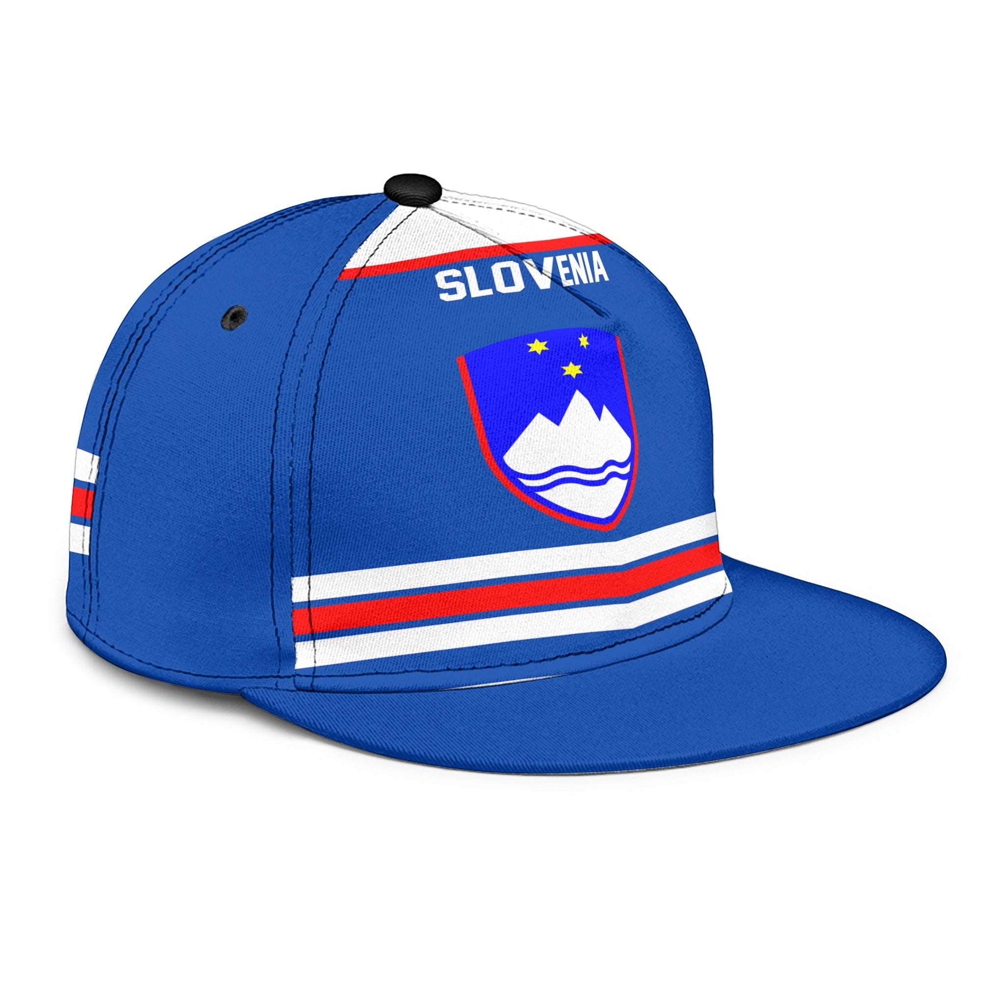 Slovenia Snapback Hat Flag & Coat Of Arms Hockey Style