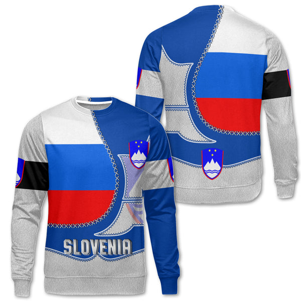 Slovenia Sweatshirt Flag & Coat Of Arms Leather Style