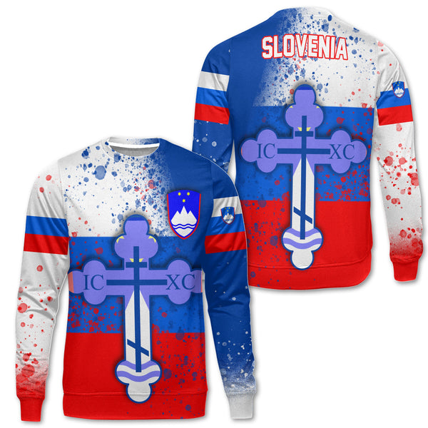 Slovenia Sweatshirt Flag & Coat Of Arms Orthodox Style