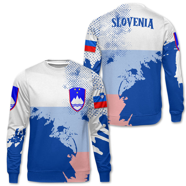 Slovenia Sweatshirt Flag & Coat Of Arms Paint Style