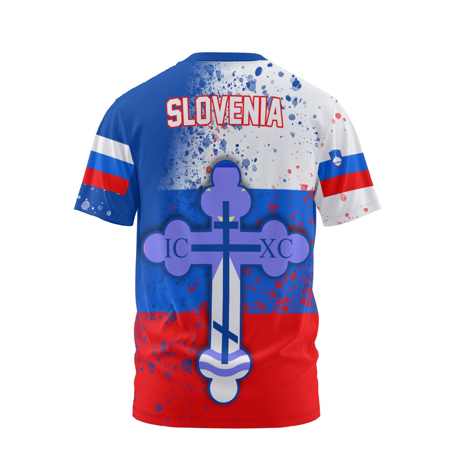 Slovenia T Shirt Flag & Coat Of Arms Orthodox Style