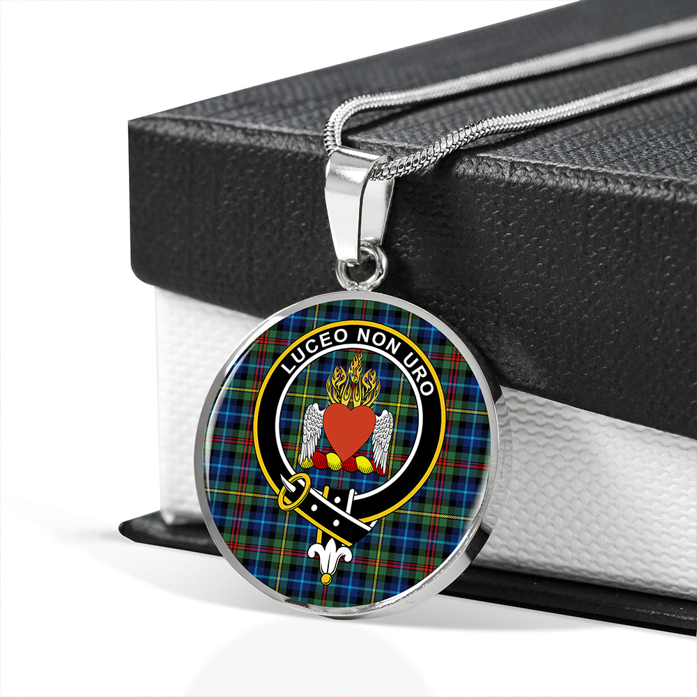 Scottish Tartan Smith (Gow Hunting) Modern Clan Circle Necklace Classic Style