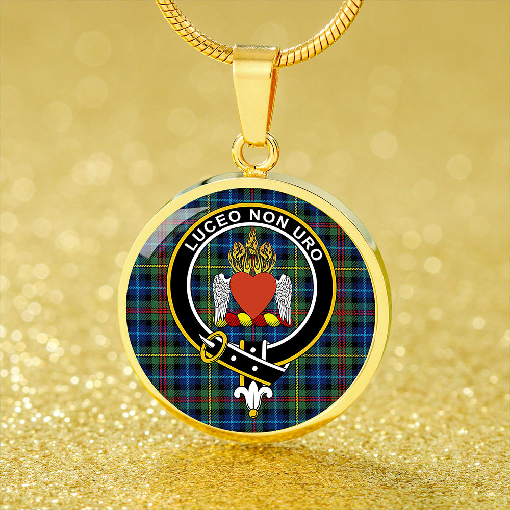 Scottish Tartan Smith (Gow Hunting) Modern Clan Circle Necklace Classic Style