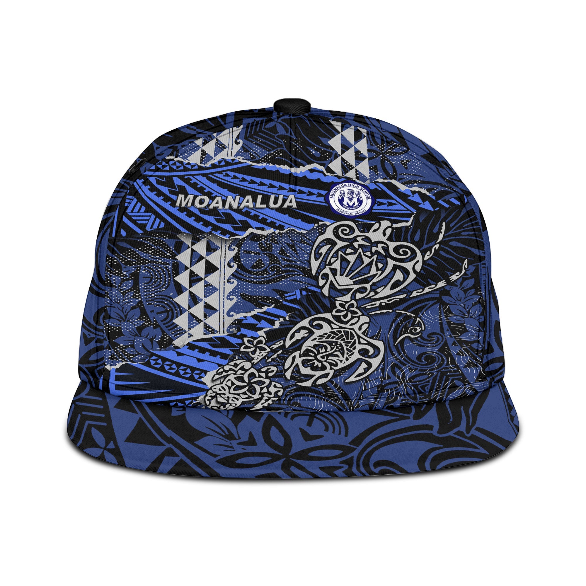 Hawaii Moanalua High School Snapback Hat Polynesian Turtle Style