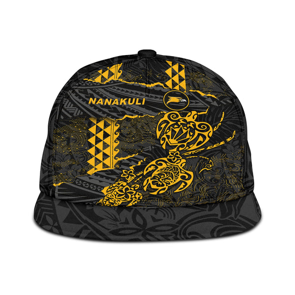 Hawaii Nanakuli High School Snapback Hat Polynesian Turtle Style