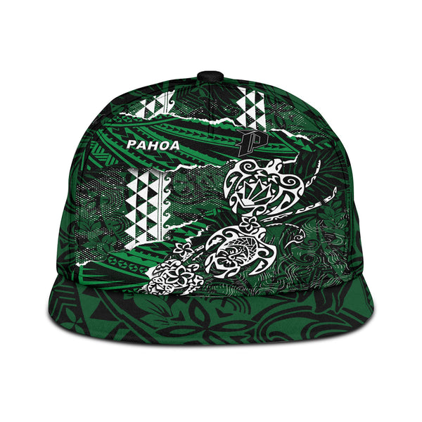 Hawaii Pahoa High & Intermediate School Snapback Hat Polynesian Turtle Style