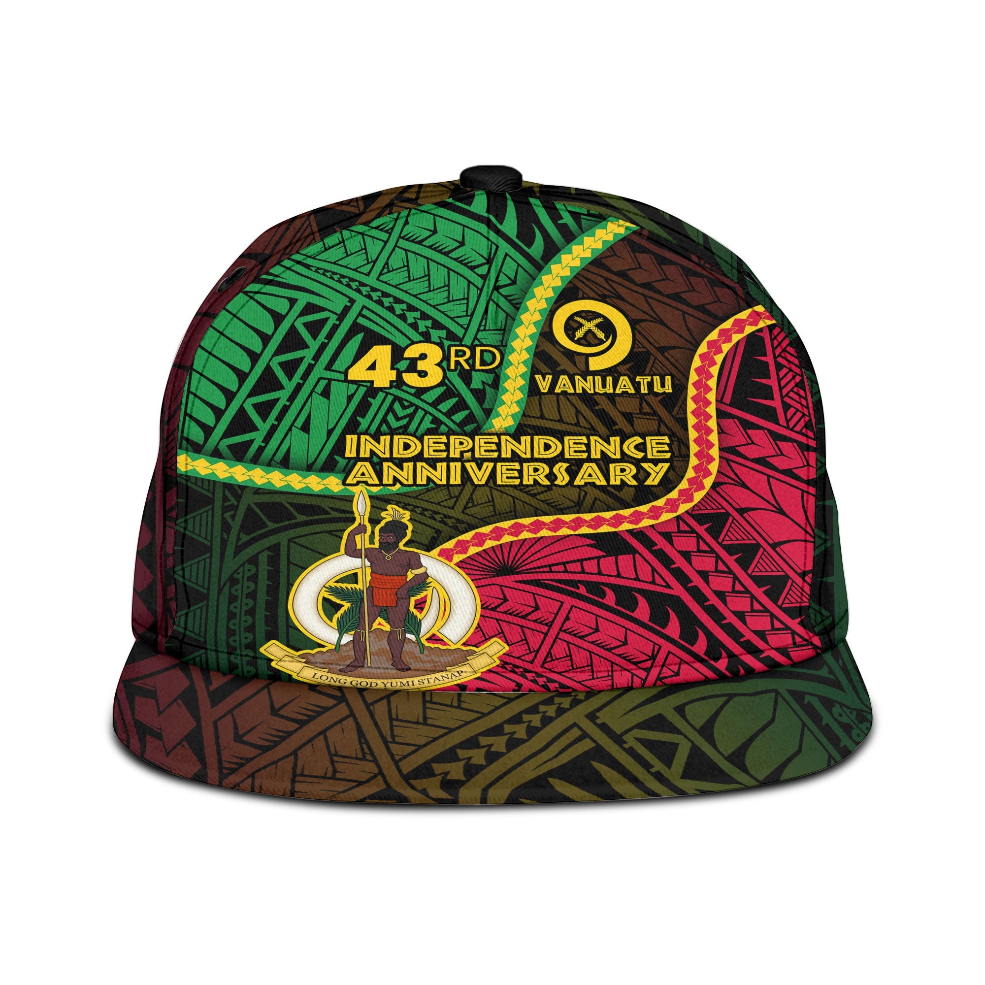 Vanuatu Snapback Hat Independence Day 43rd Anniversary Style