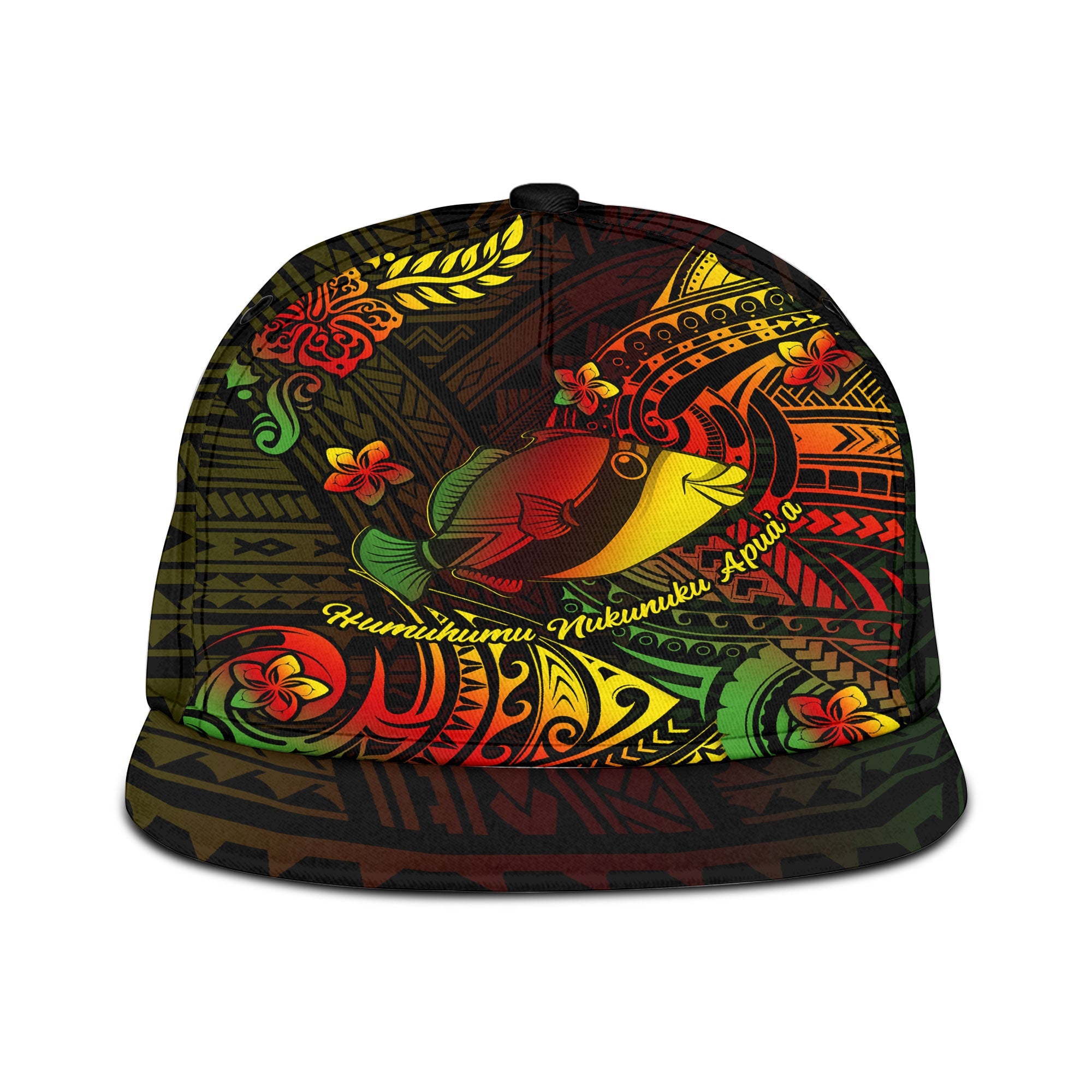 Hawaii Humuhumu Fish Snapback Hat Reggae Style