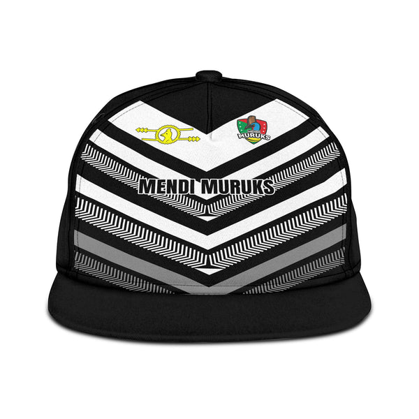 Mendi Muruks Snapback Hat Papua New Guinea Rugby Black & White Style