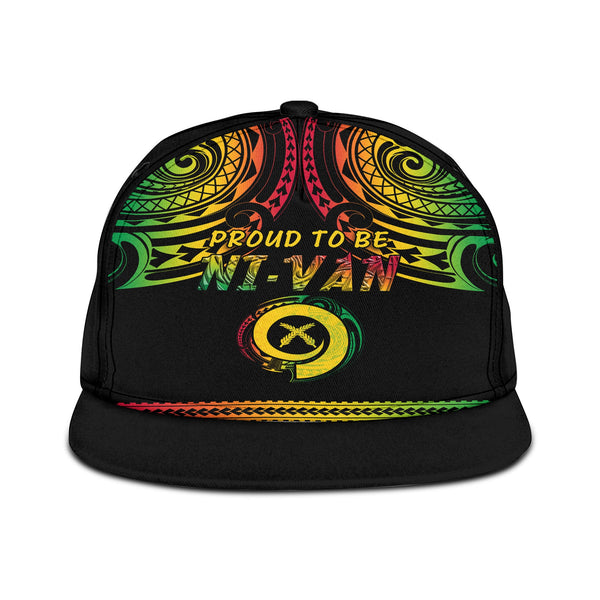 Vanuatu Proud To Be Ni-Van Snapback Hat Coat Of Arms Reggae Style