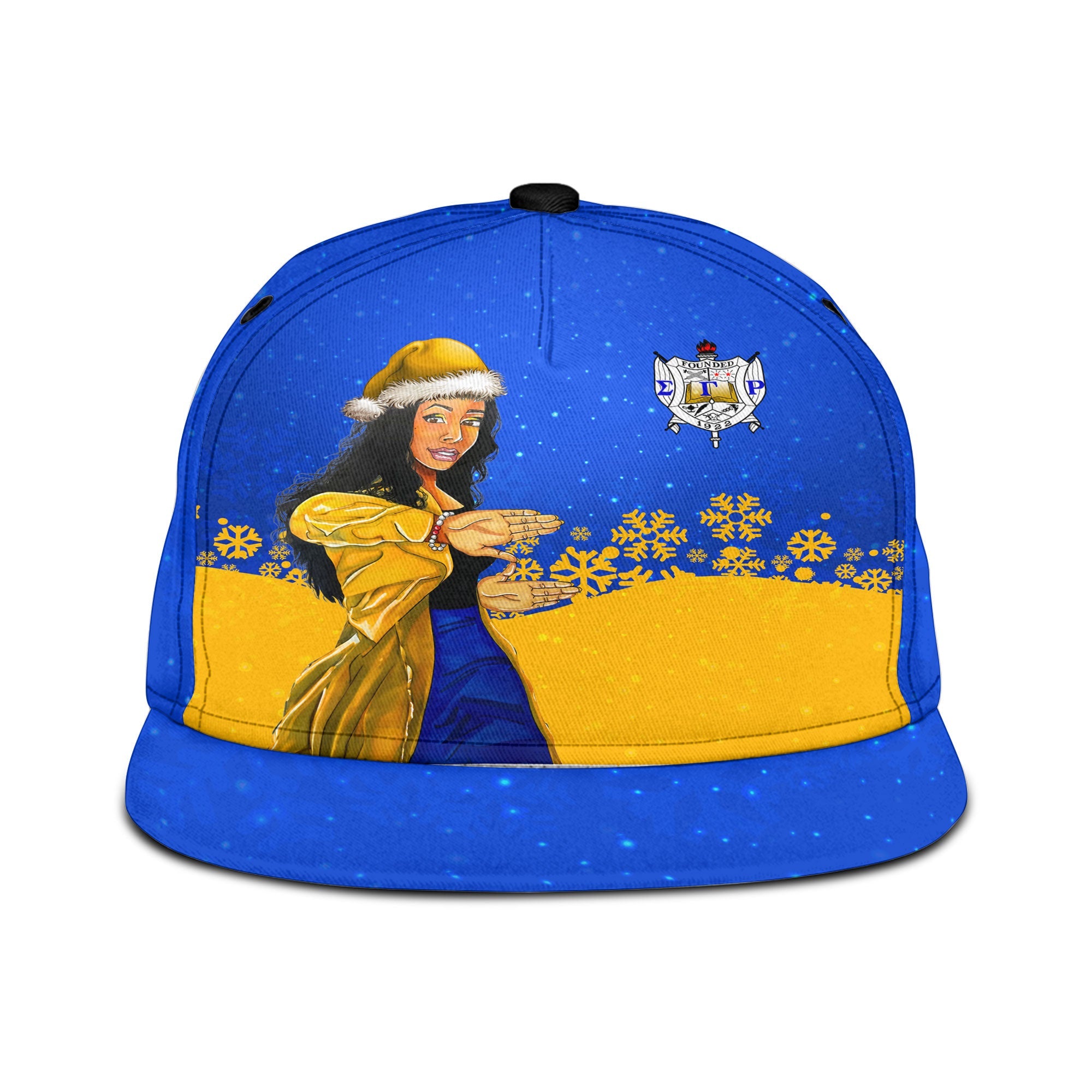 Sorority Hat - Sigma Gamma Rho Christmas Girl Snapback Hat Pretty Poodles Style