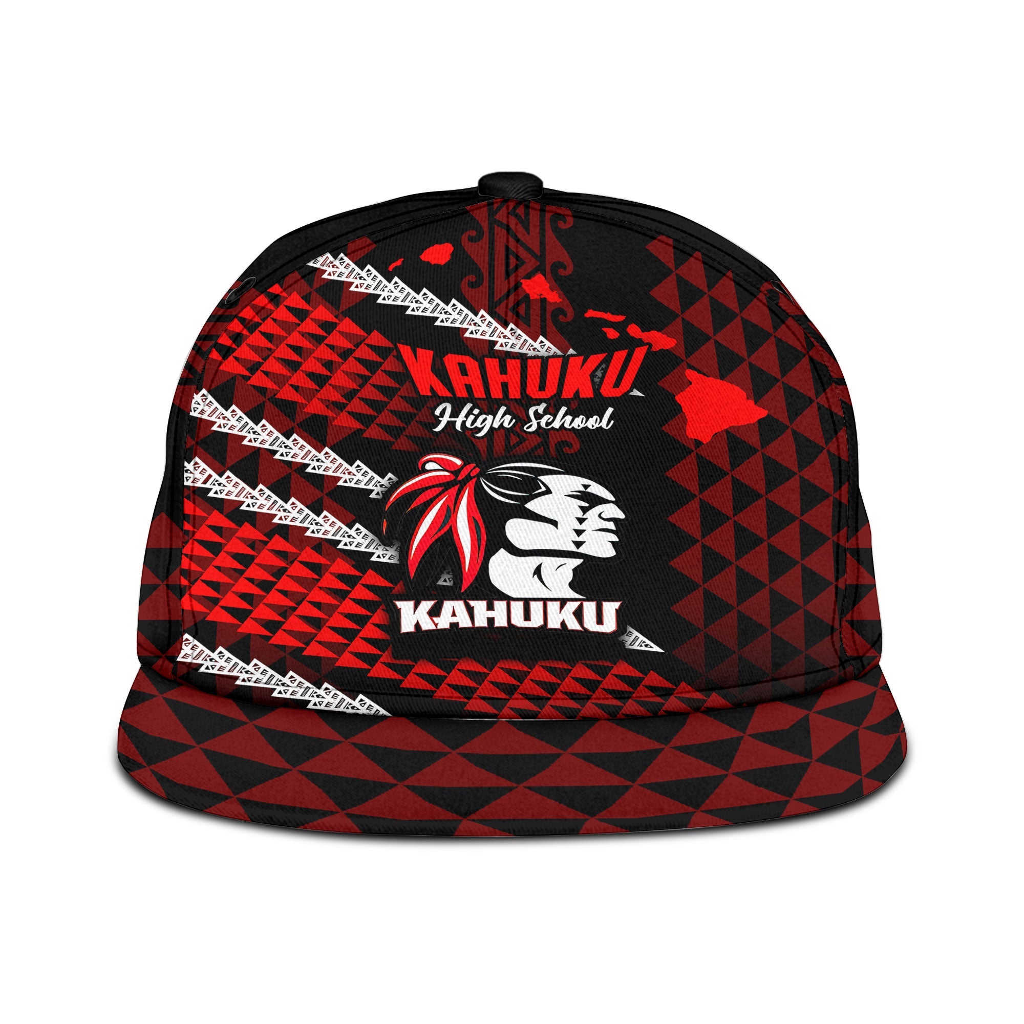 Hawaii Kahuku High & Intermediate School Snapback Hat Map Style