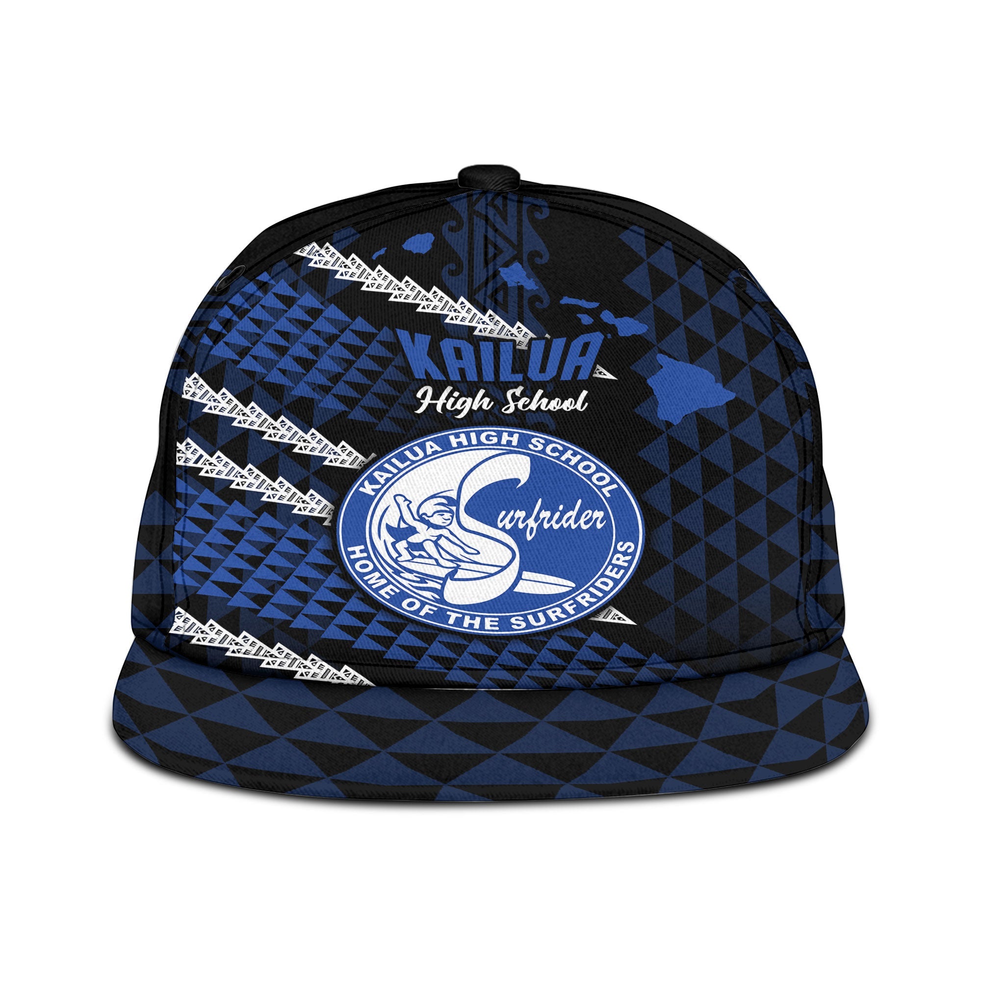 Hawaii Kailua High School Snapback Hat Map Style