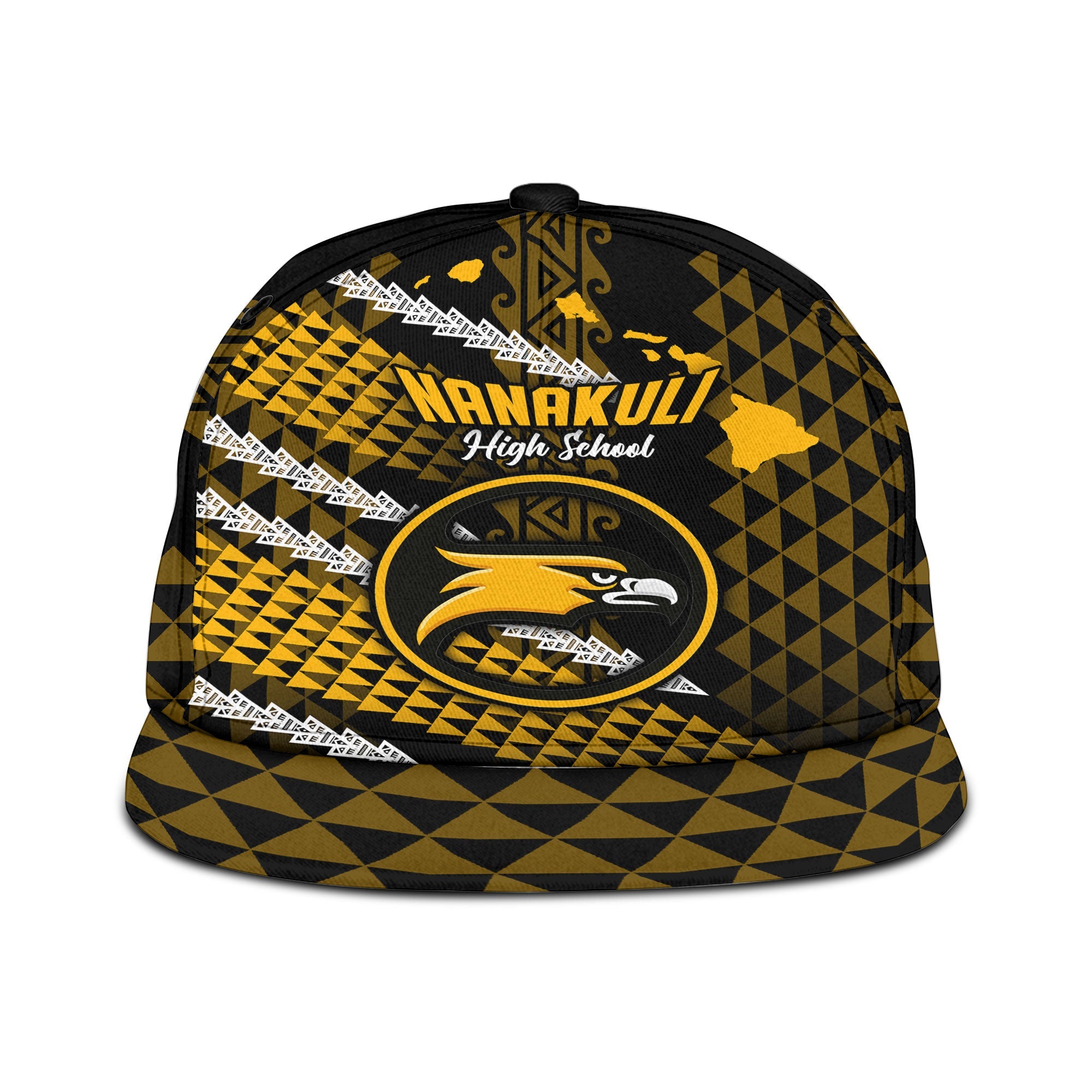 Hawaii Nanakuli High School Snapback Hat Map Style