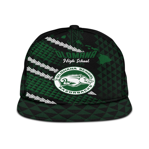 Hawaii Olomana High & Intermediate School Snapback Hat Map Style