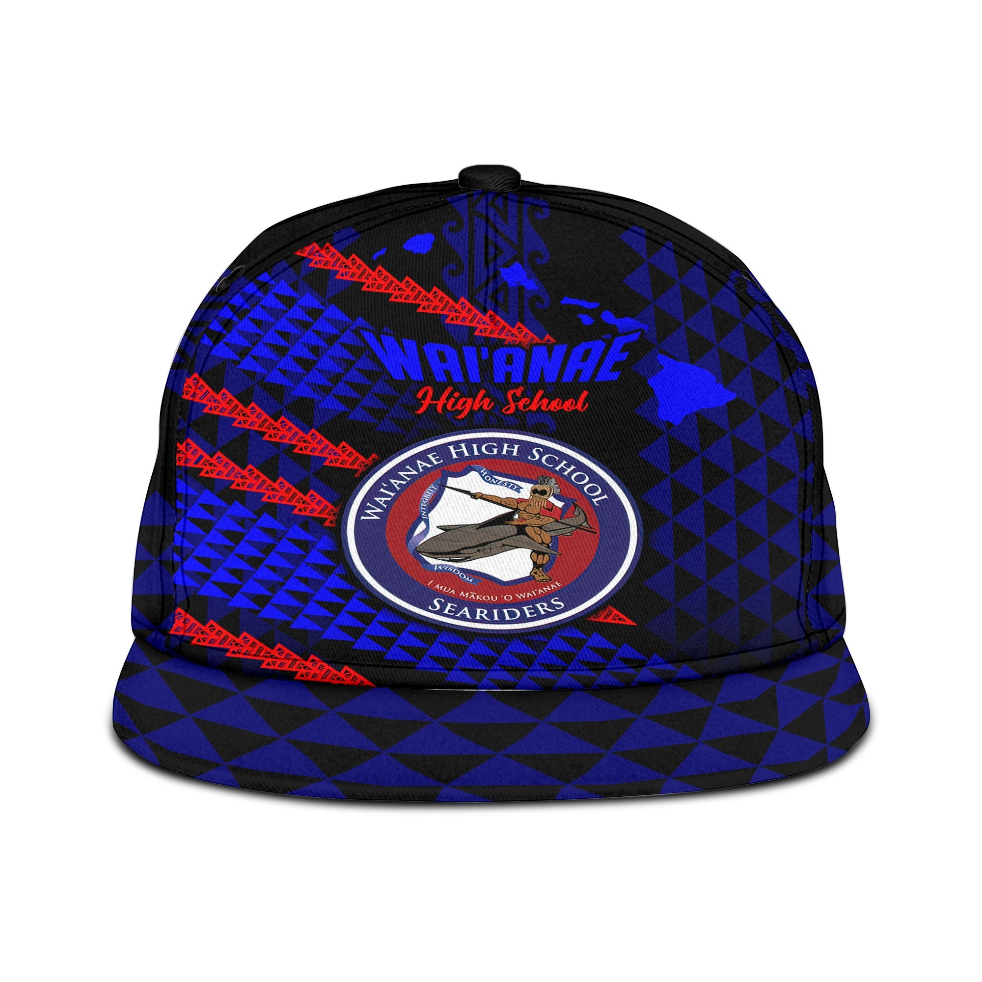 Hawaii Waianae High School Snapback Hat Map Style