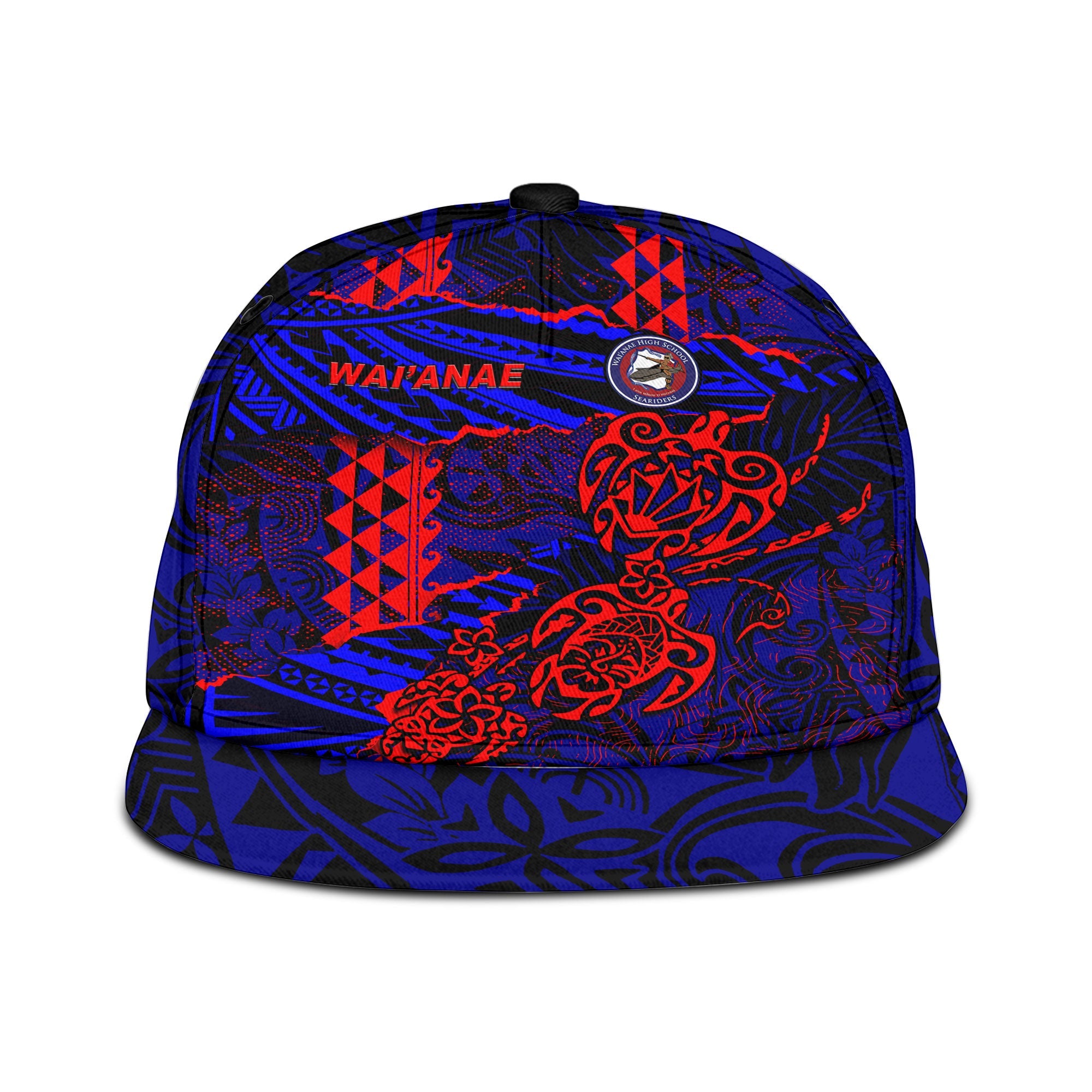 Hawaii Waianae High School Snapback Hat Polynesian Turtle Style