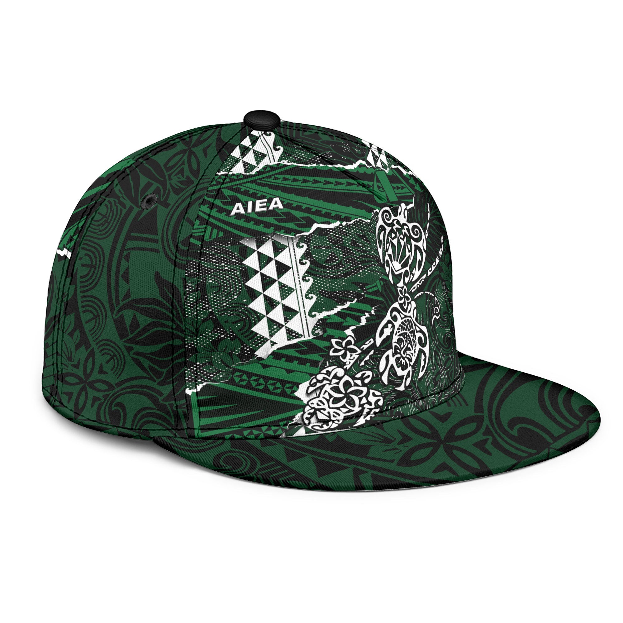 Hawaii Aiea High School Snapback Hat Polynesian Turtle Style