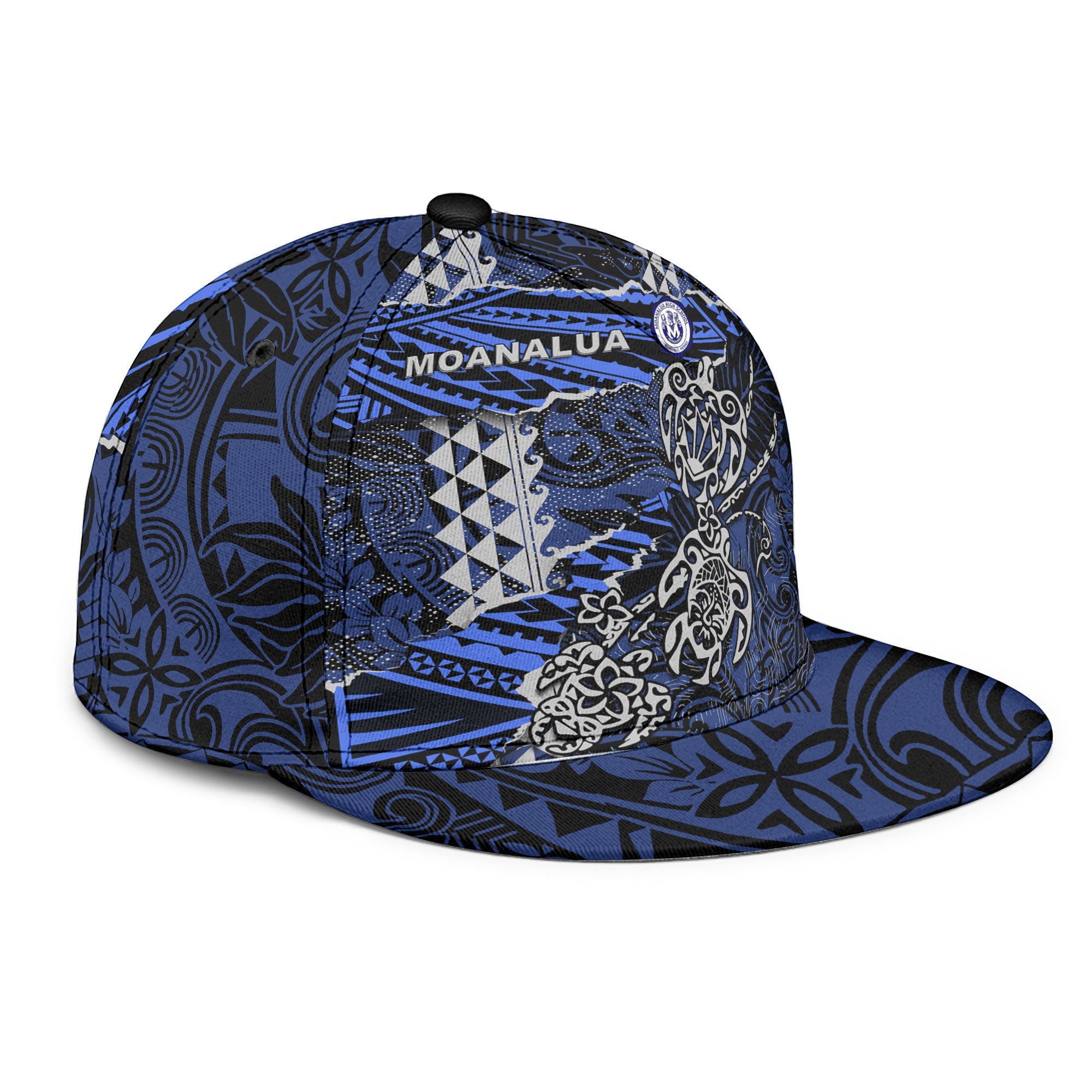 Hawaii Moanalua High School Snapback Hat Polynesian Turtle Style