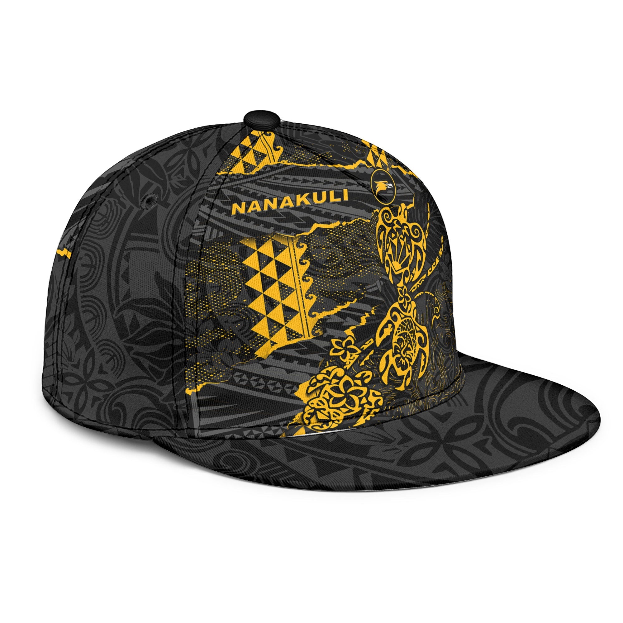 Hawaii Nanakuli High School Snapback Hat Polynesian Turtle Style