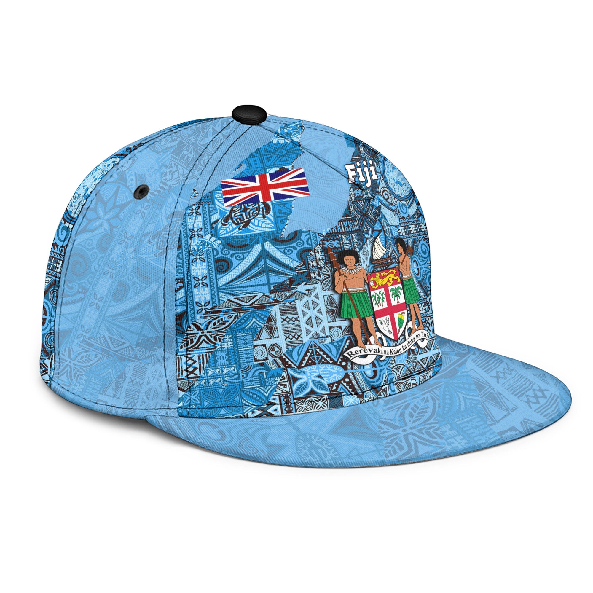 Fiji Flag & Coat Of Arms Snapback Hat