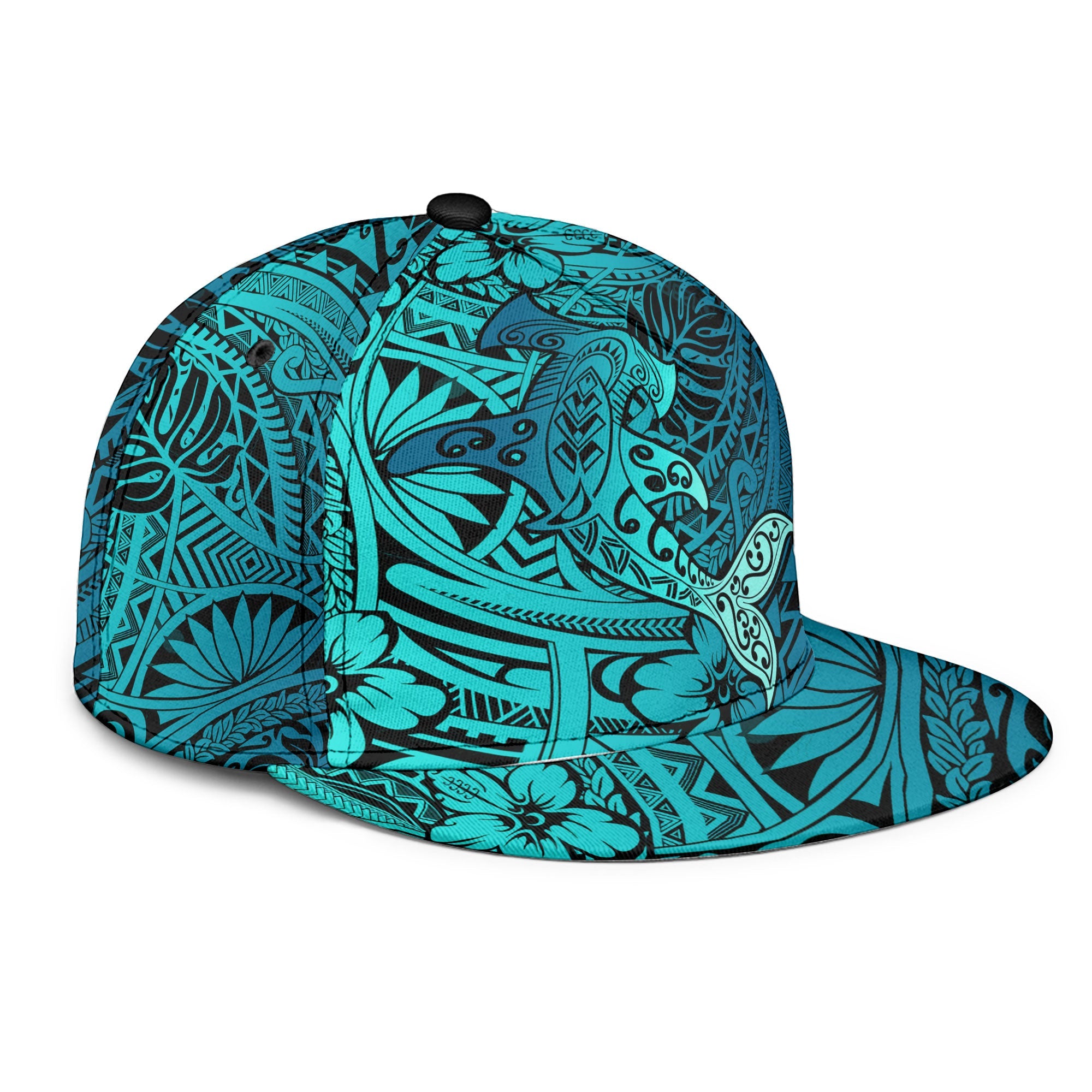 Hawaii Hammerhead Shark Snapback Hat Light See Blue Style