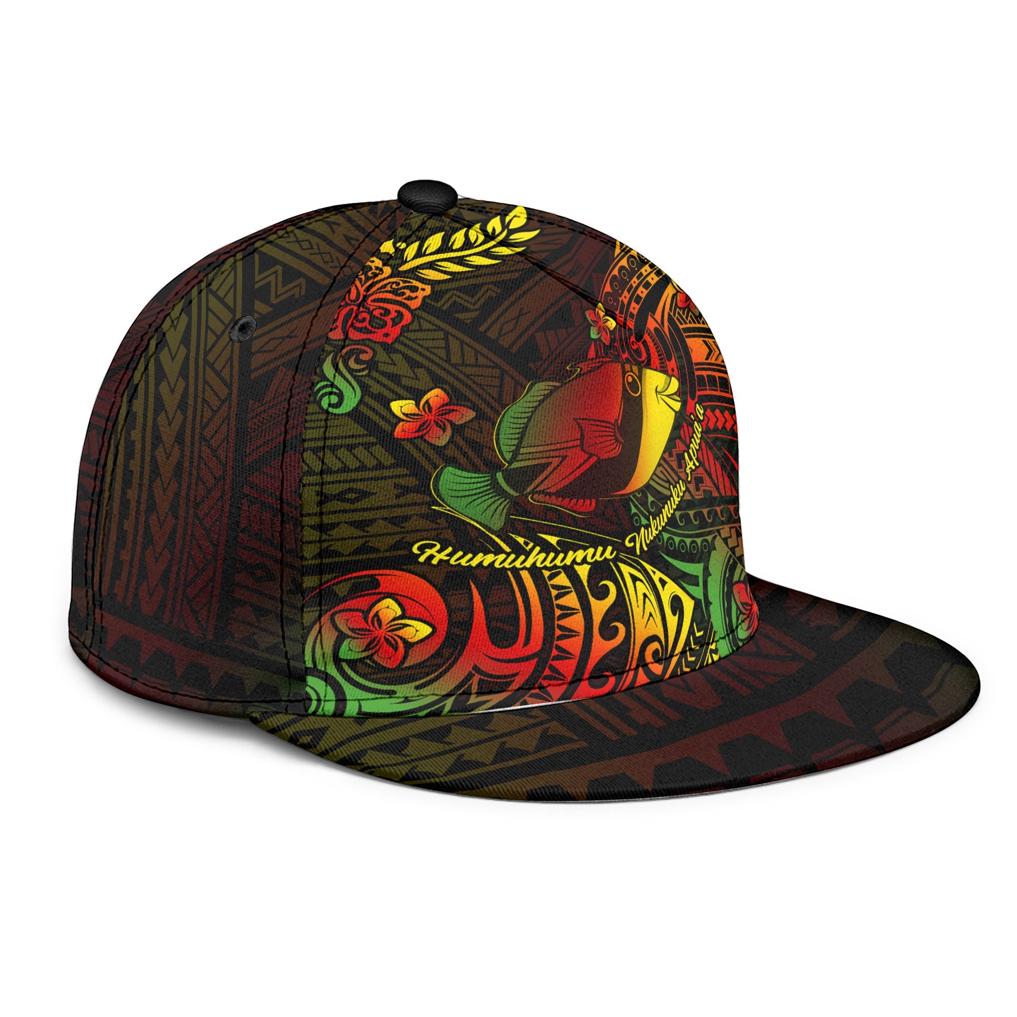 Hawaii Humuhumu Fish Snapback Hat Reggae Style