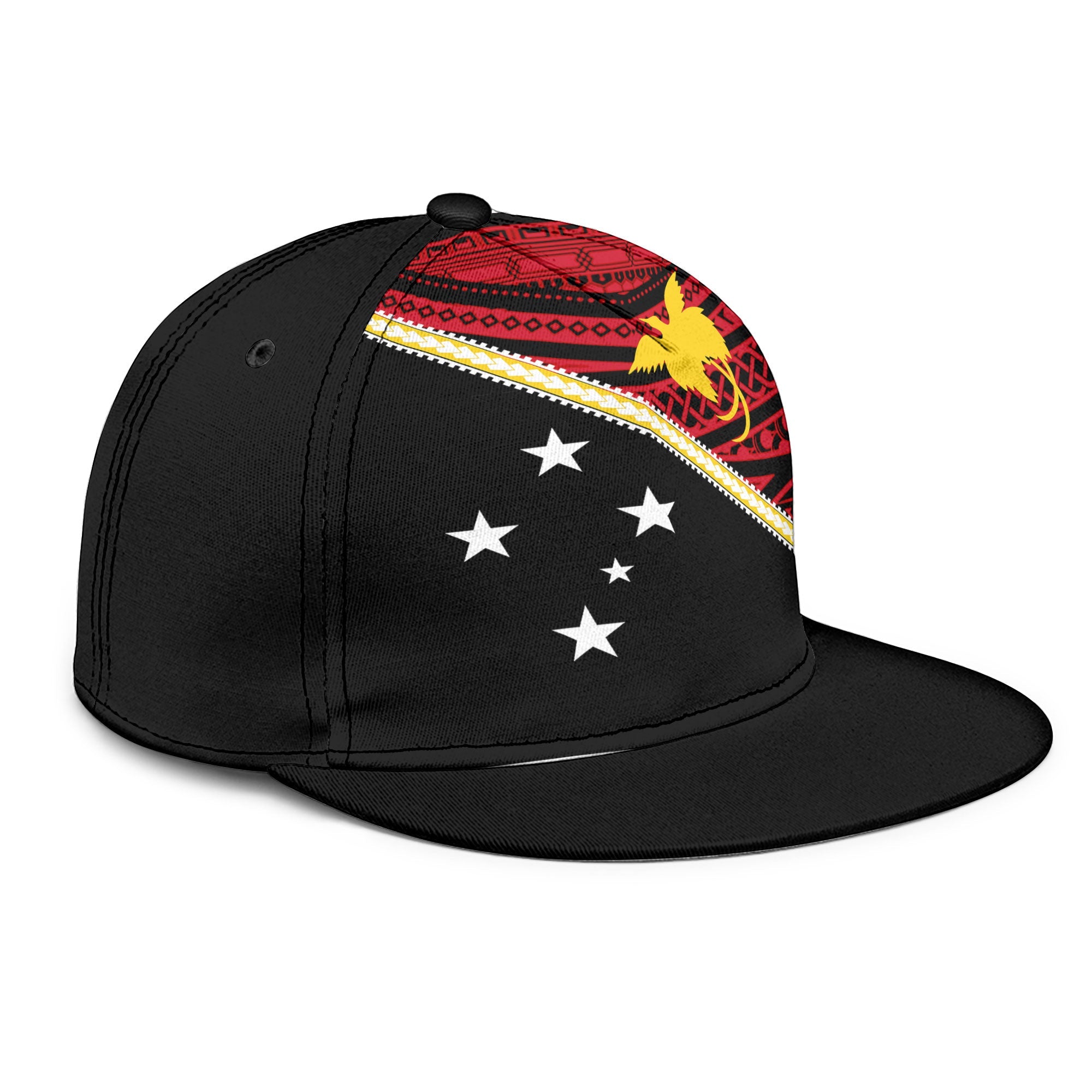 Papua New Guinea Snapback Hat Polynesian Flag Style