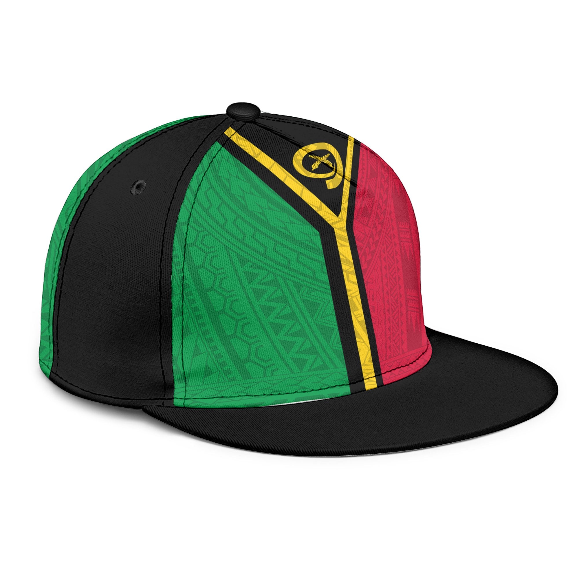 Vanuatu Snapback Hat Polynesian Flag Style