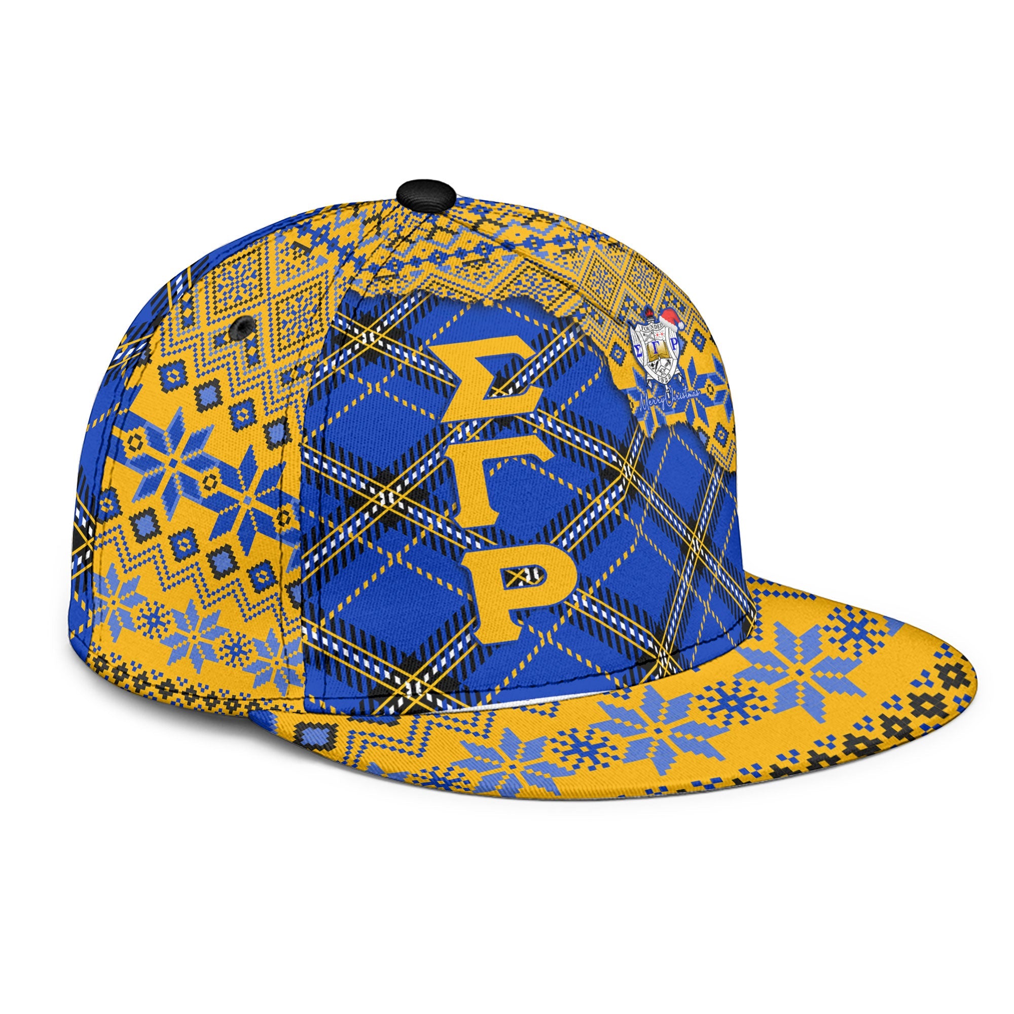 Sorority Hat - Christmas Sigma Gamma Rho Girl Snapback Hat Plaid Background Style