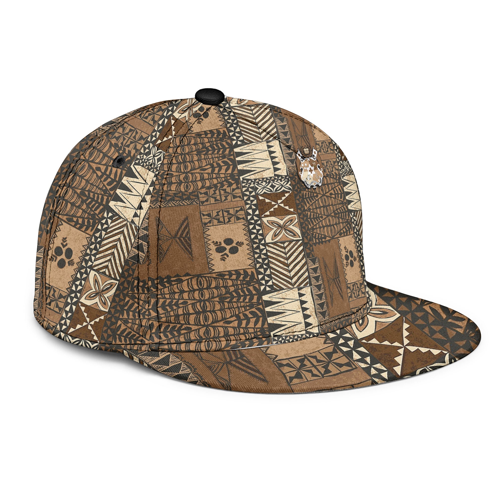 Tonga Snapback Hat Ngatu Tapa Style