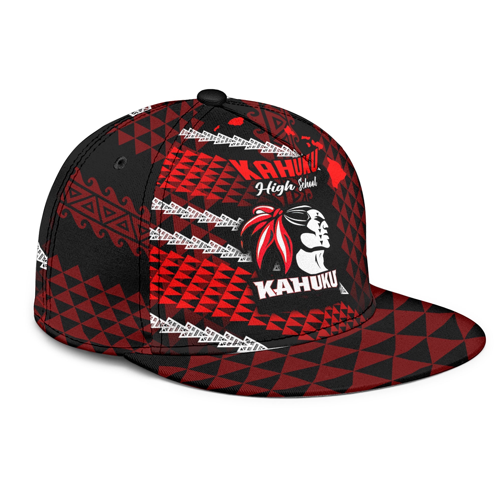 Hawaii Kahuku High & Intermediate School Snapback Hat Map Style