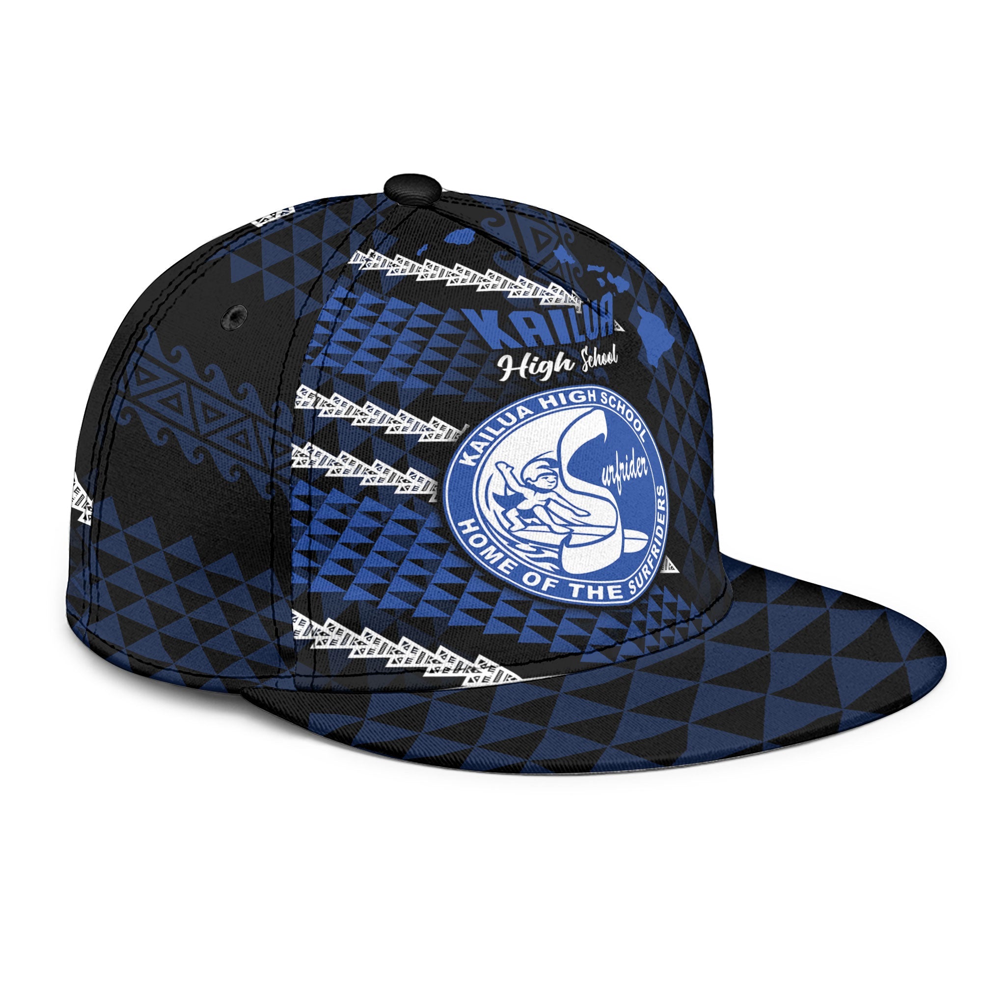 Hawaii Kailua High School Snapback Hat Map Style