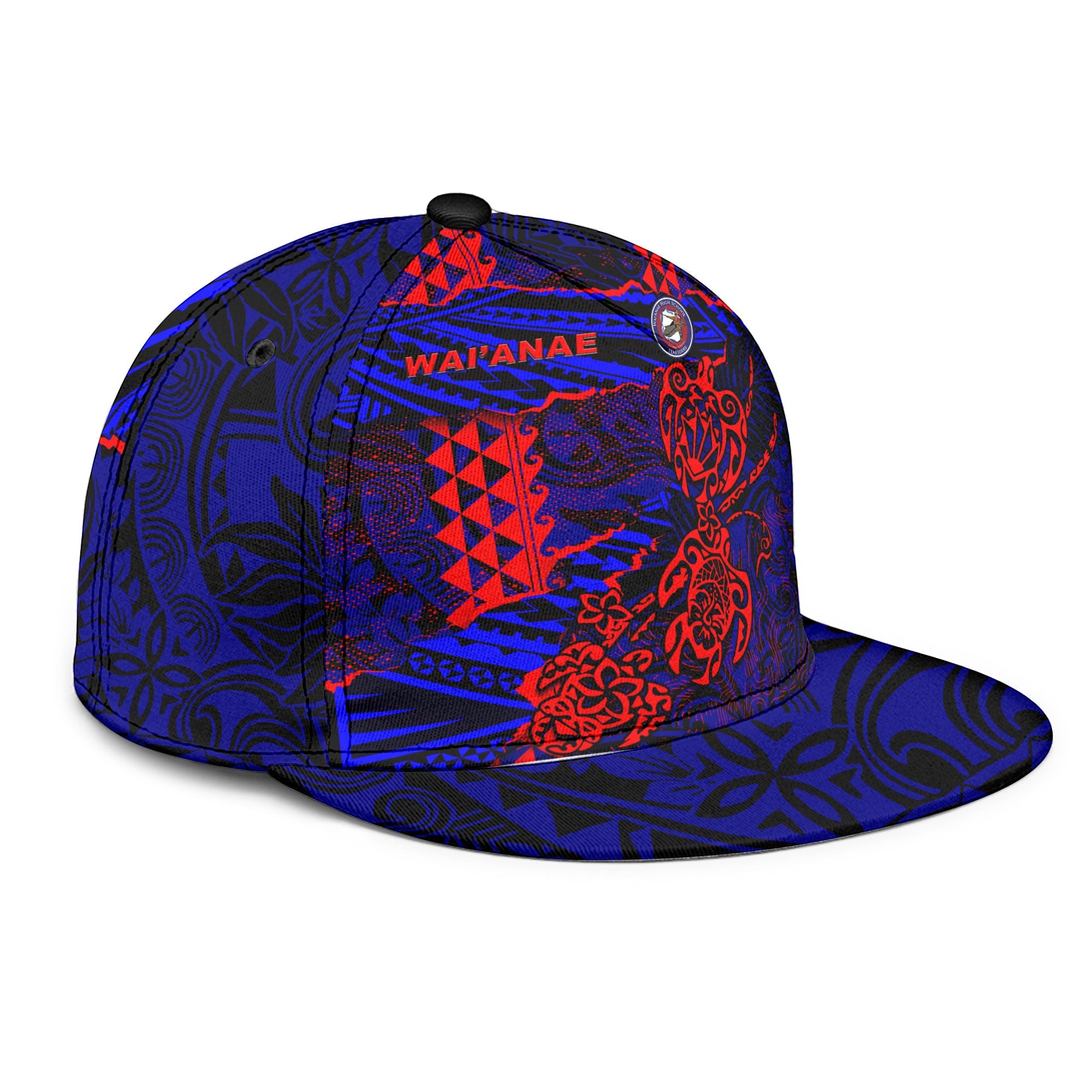 Hawaii Waianae High School Snapback Hat Polynesian Turtle Style