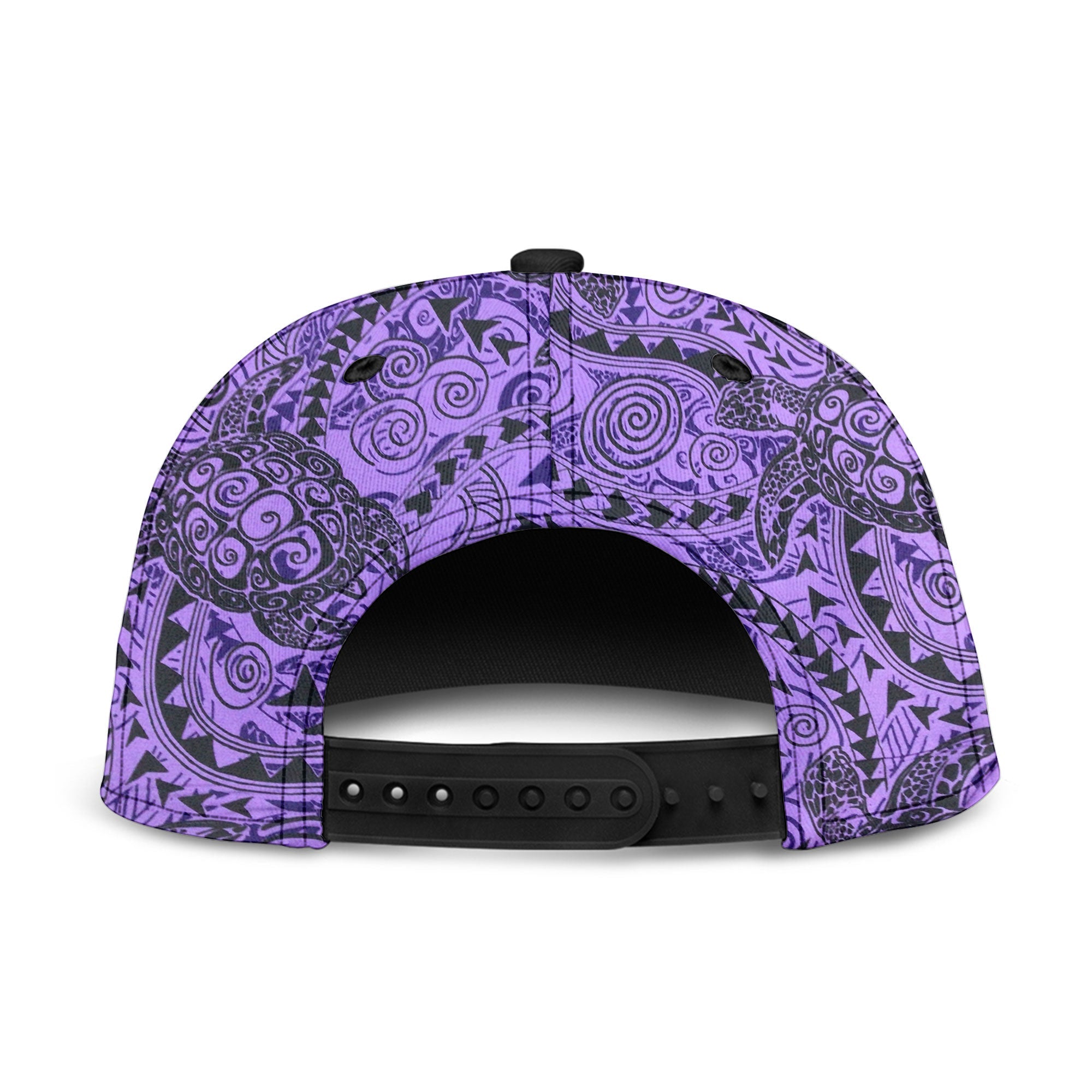 Hawaii Polynesian Turtle Snapback Hat Purple Style