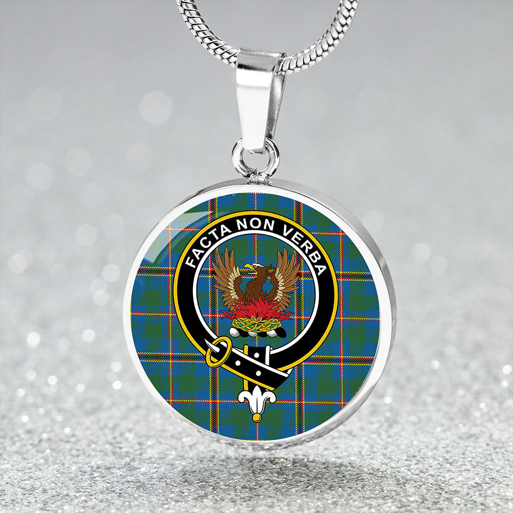 Scottish Tartan Snodgrass Modern Clan Circle Necklace Classic Style